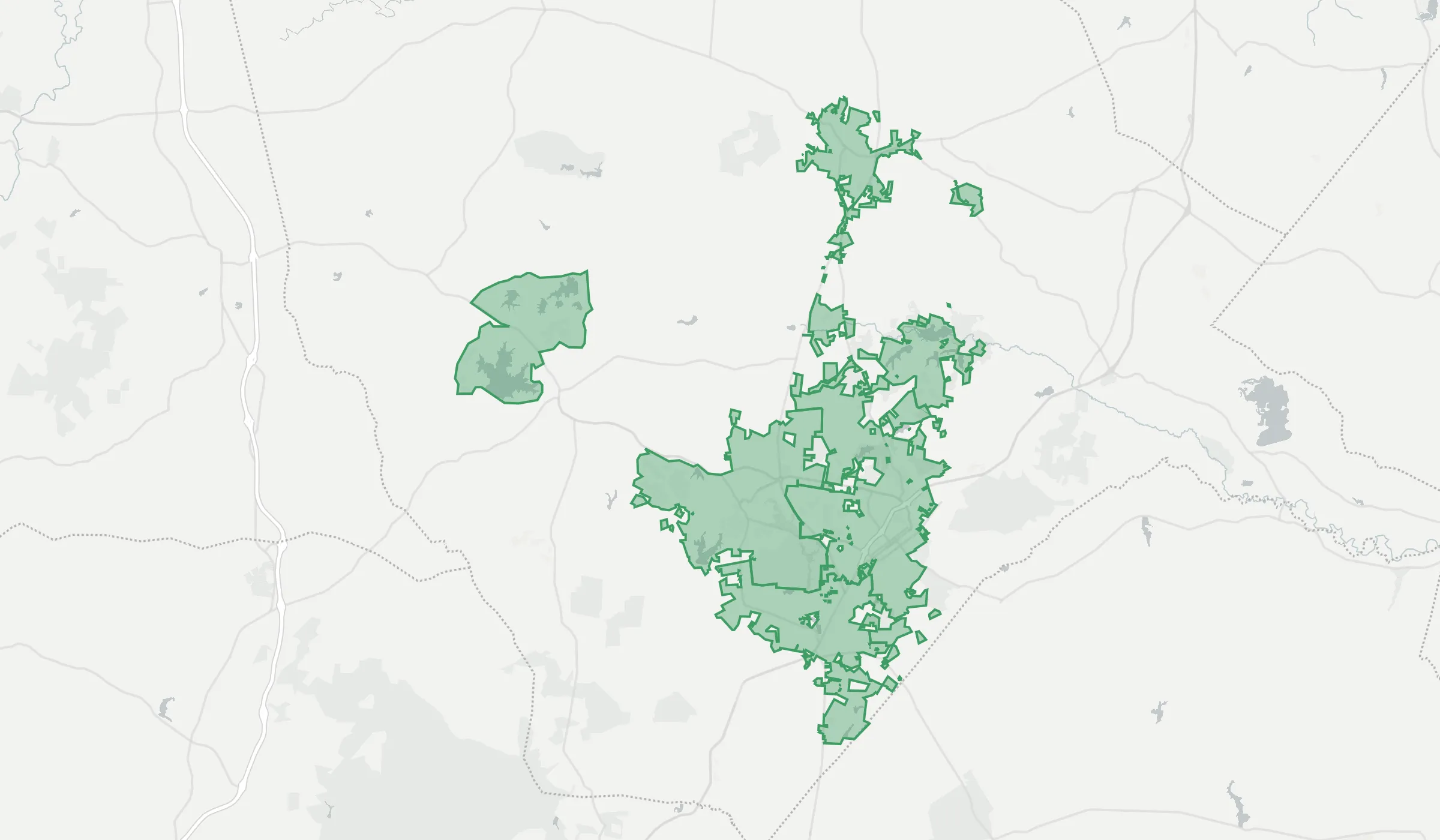 Map of Moore County with the six towns we serve