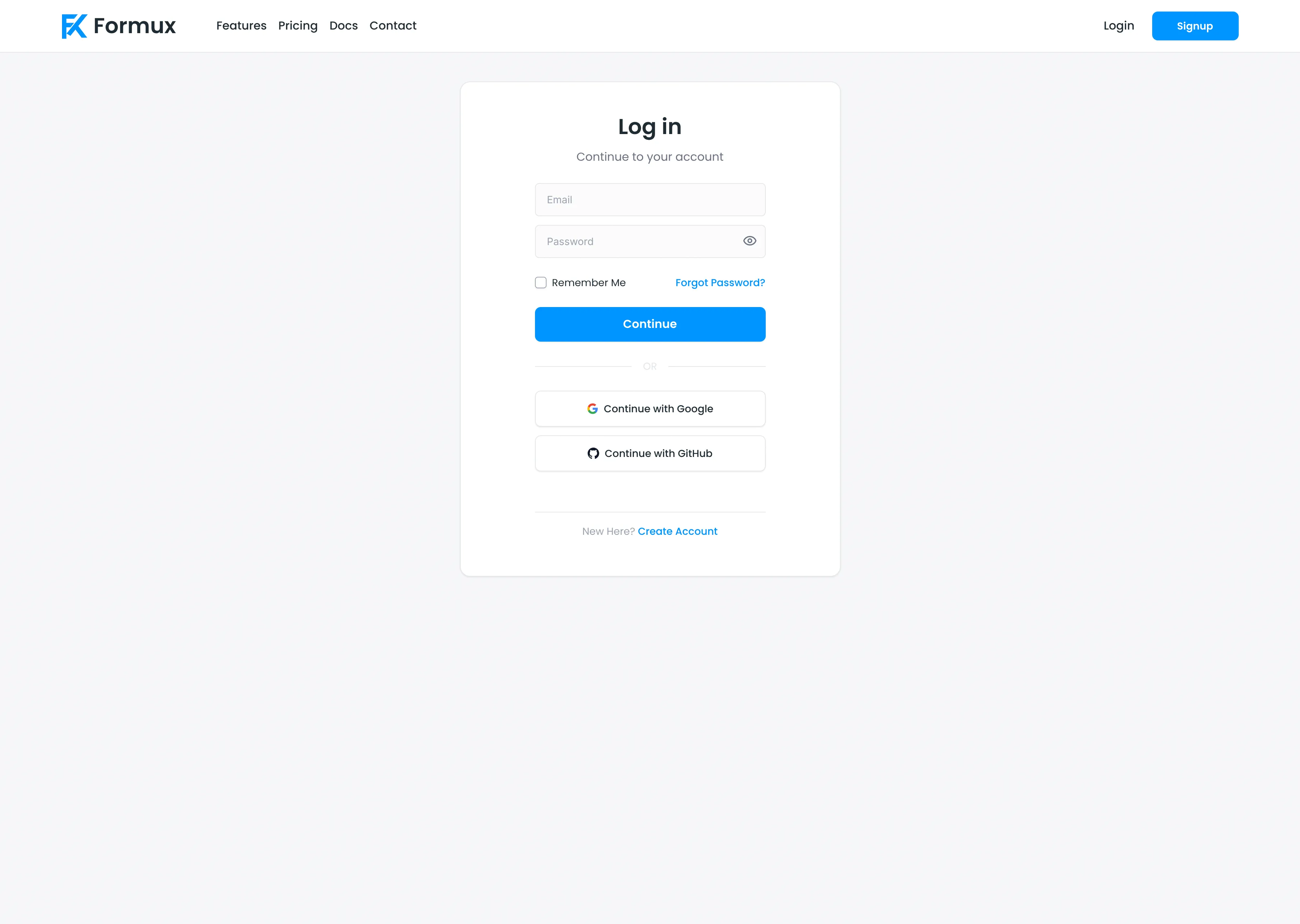 Sign in on desktop, create an account on mobile. (desktop view)